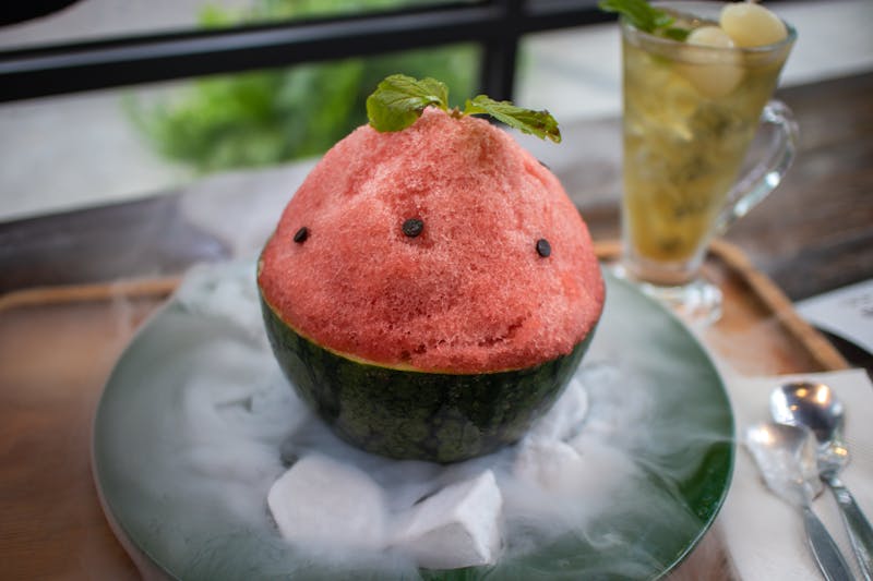 Fresh watermelon agua fresca at Taco Time