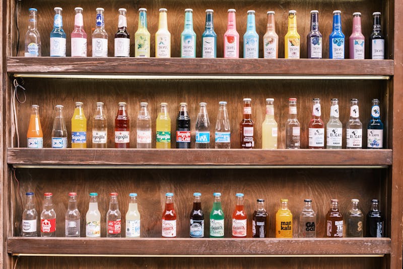 Mexican soft drinks selection at Taco Time